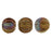 Czech Melon Round 5mm Bronze Luster Iris - Opaque Red (50pcs)