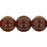Czech Melon Round 8mm Dk Milky Caramel (25pcs)