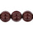 Czech Melon Round 8mm Opaque Cocoa Brown (25pcs)