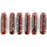 Czech Two Hole Bar 15 x 5mm Red w/Black Swirl (50pcs)