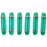 Czech Two Hole Bar 15 x 5mm Cool Mint Green - Silver-Lined (50pcs)