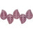 Czech Eucalyptus Leaves 12 x 9mm Amethyst (25pcs)