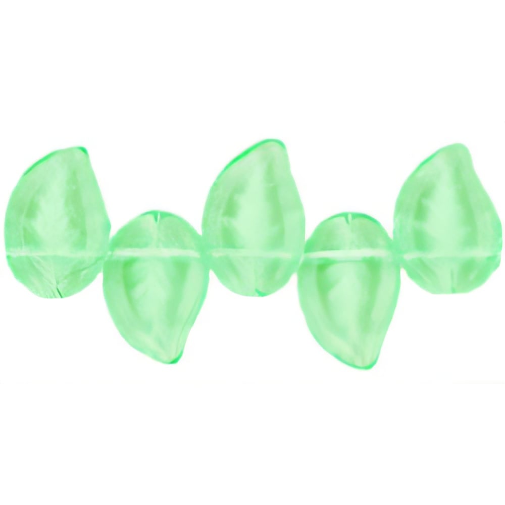 Czech Eucalyptus Leaves 12 x 9mm Peridot (25pcs)