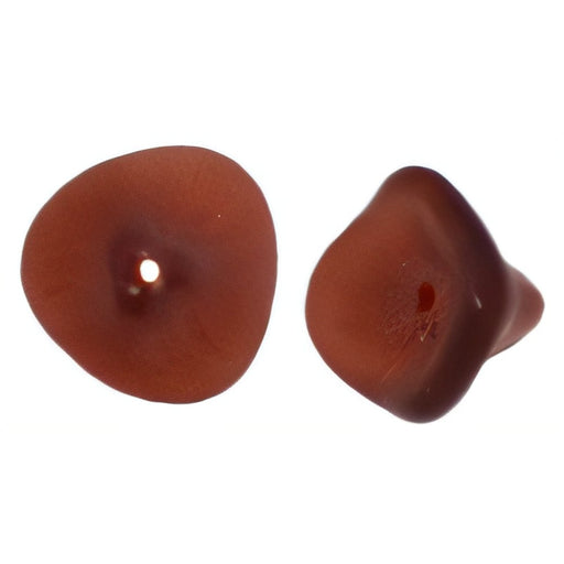 Czech Three Petal Flowers 12 x 10mm Matte - Mauve (25pcs)
