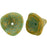 Czech Three Petal Flowers 12 x 10mm Turquoise Antique Shimmer (25pcs)