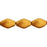 Czech Flat Twists 13 x 8mm Matte - Metallic Goldenrod (25pcs)