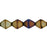 Czech Bicone 6 x 6mm Iris - Brown (50pcs)