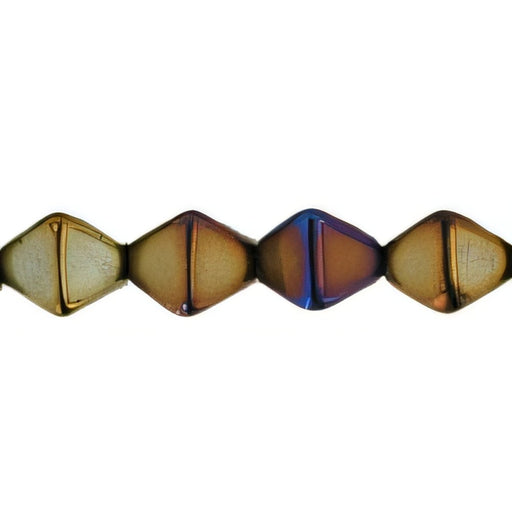 Czech Bicone 6 x 6mm Iris - Brown (50pcs)