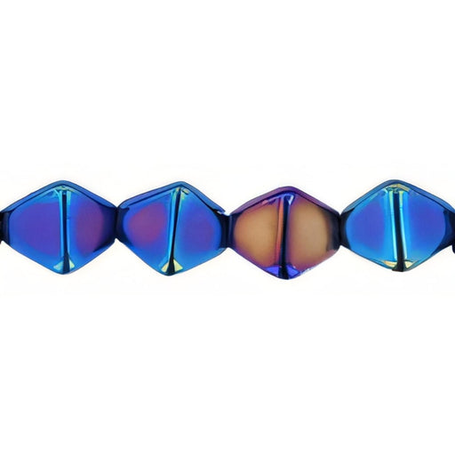 Czech Bicone 6 x 6mm Iris - Blue (50pcs)