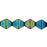 Czech Bicone 6 x 6mm Iris - Green (50pcs)
