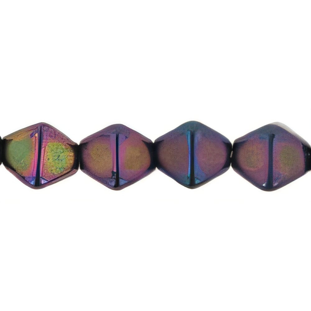 Czech Bicone 6 x 6mm Iris - Purple (50pcs)