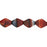 Czech Bicone 6 x 6mm Red w/Black Swirl (50pcs)