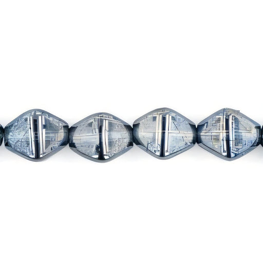 Czech Bicone 6 x 6mm Luster - Montana Blue (50pcs)
