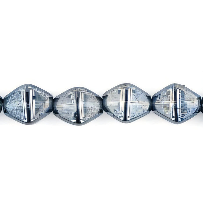 Czech Bicone 6 x 6mm Luster - Montana Blue (50pcs)