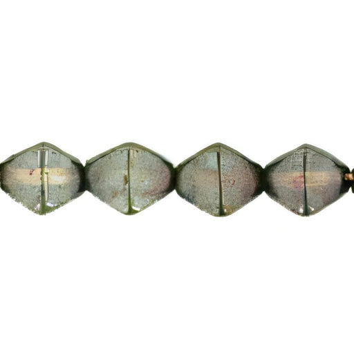 Czech Bicone 6 x 6mm Luster - Transparent Green (50pcs)