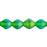 Czech Bicone 6 x 6mm Luster Iris - Green (50pcs)