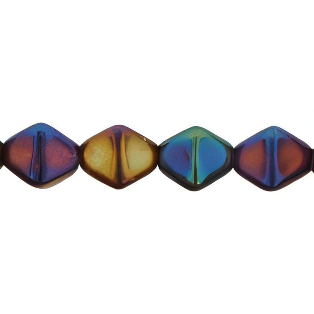 Czech Bicone 6 x 6mm Luster Iris - Garnet (50pcs)