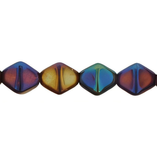 Czech Bicone 6 x 6mm Luster Iris - Garnet (50pcs)