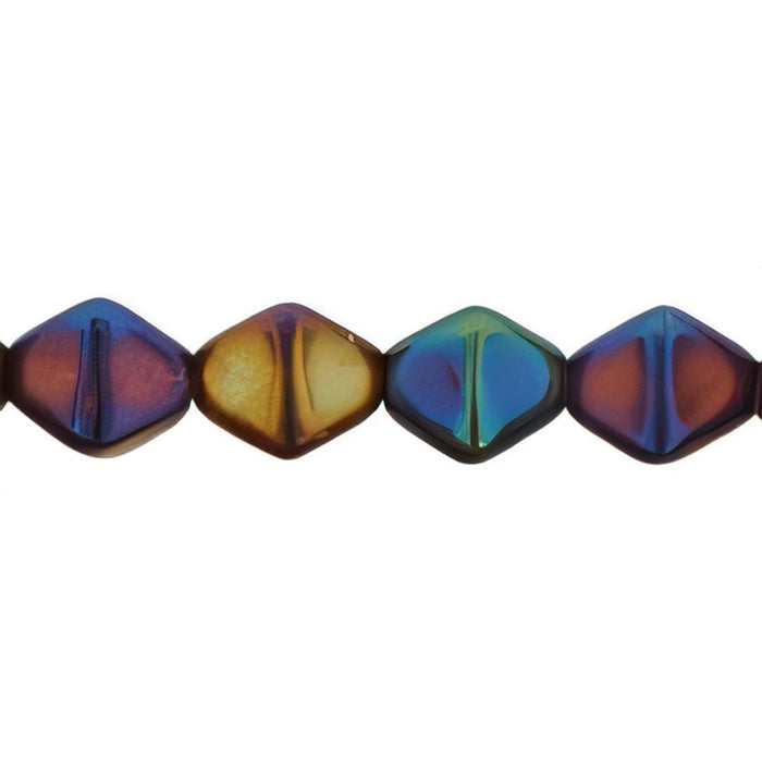 Czech Bicone 6 x 6mm Luster Iris - Garnet (50pcs)