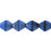 Czech Bicone 6/6mm Matte - Blue w/Black Swirl (50pcs)