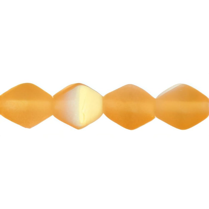 Czech Bicone 6/6mm Matte - Med Topaz AB (50pcs)