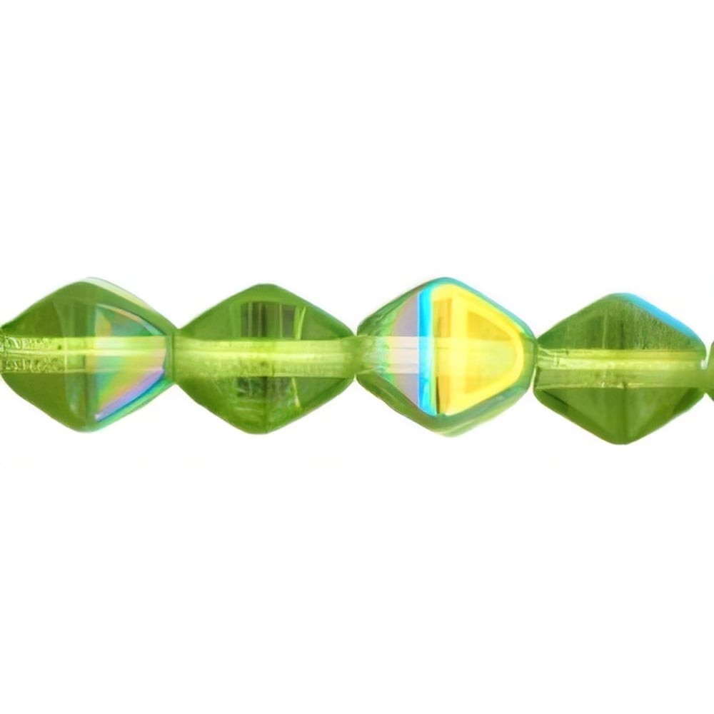 Czech Bicone 6/6mm Olivine AB (50pcs)