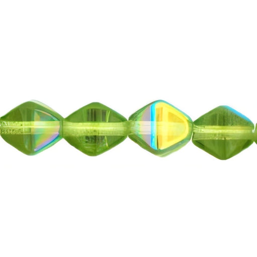 Czech Bicone 6/6mm Olivine AB (50pcs)