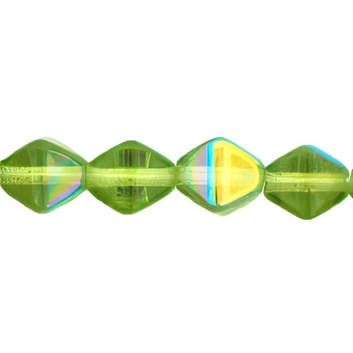Czech Bicone 6/6mm Olivine AB (50pcs)