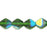 Czech Bicones 8mm Dk Peridot Green AB (25pcs)