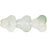 Czech Berry Leaves 9mm Luster - Green/Milky White (25pcs)