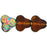 Czech Berry Leaves 9mm Matte - Dk Topaz - Vitral (25pcs)