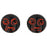 Czech Moon Faces 9mm Jet - Red Inlay (25pcs)