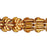 Czech Two-Hole Maple Leaves 13mm: Topaz - Gold Inlay (25pcs)