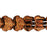 Czech Two-Hole Maple Leaves 13mm: Dk Bronze (25pcs)
