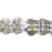 Czech Two-Hole Maple Leaves 13mm: Khaki/Gray (25pcs)