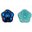 Czech Pinwheel Flower 12mm Blue Iris - Milky Aquamarine (50pcs)