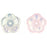 Czech Pinwheel Flower 12mm Luster Iris - Green/Pink (50pcs)
