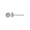 Earring Findings, 11mm Long Post with 4mm Glue On Pad, Titanium (10 Pairs)