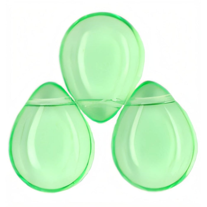 Czech Pear Shaped Drops 16 x 12mm Peridot (25pcs)