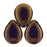 Czech Pear Shaped Drops 16 x 12mm Patina - Tanzanite (25pcs)