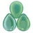 Czech Pear Shaped Drops 16 x 12mm Luster Iris - Milky Peridot (25pcs)