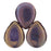Czech Pear Shaped Drops 16 x 12mm Luster - Opaque Bronzed Smoke (25pcs)