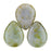 Czech Pear Shaped Drops 16 x 12mm Ultra Luster - Opaque Green (25pcs)