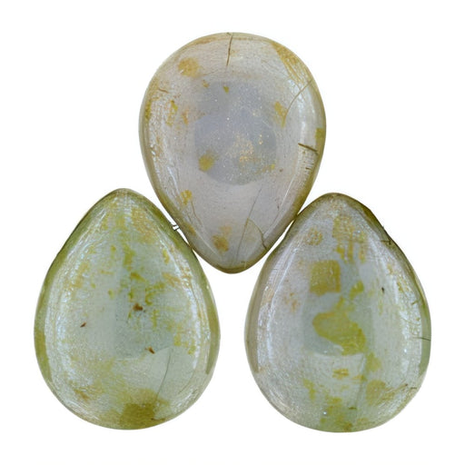 Czech Pear Shaped Drops 16 x 12mm Ultra Luster - Opaque Green (25pcs)