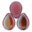 Czech Pear Shaped Drops 16 x 12mm Milky Pink - Celsian (25pcs)