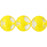 Czech Lentil Round 14mm Crystal/Opaque Yellow (25pcs)