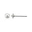Stainless Steel Earring Post Findings, 4mm Cup Pad with Peg (1 Pair)