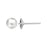 Sterling Silver Earring Post Findings, 6mm Cup Pad with Peg (1 Pair)