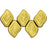 Czech Leaves 12 x 9mm Matte - Metallic Aztec Gold (25pcs)