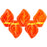 Czech Leaves 12 x 9mm Dual Coated - Tangerine/Pear (25pcs)